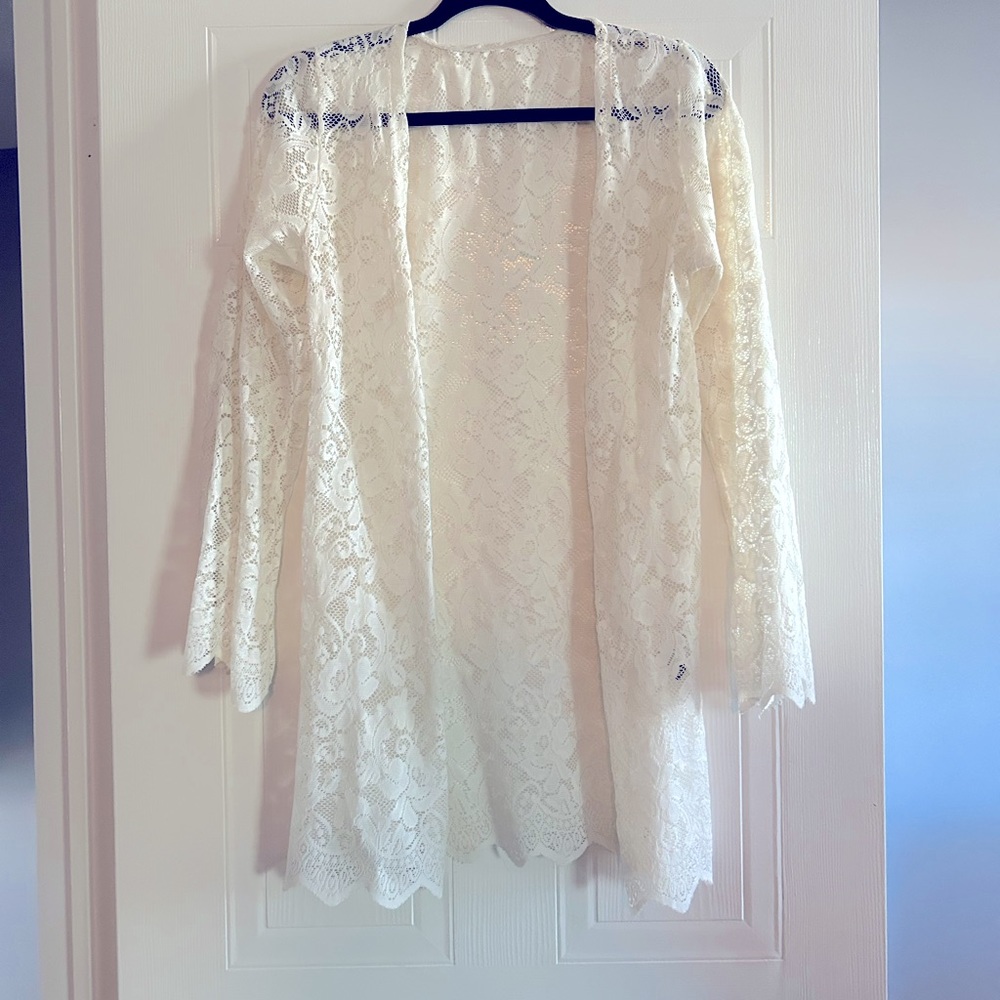 Lace cardigan - Cream - Small